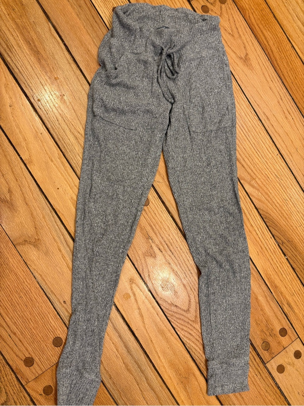 Aerie Gray ribbed comfy Knit Jogger sweatpants size small